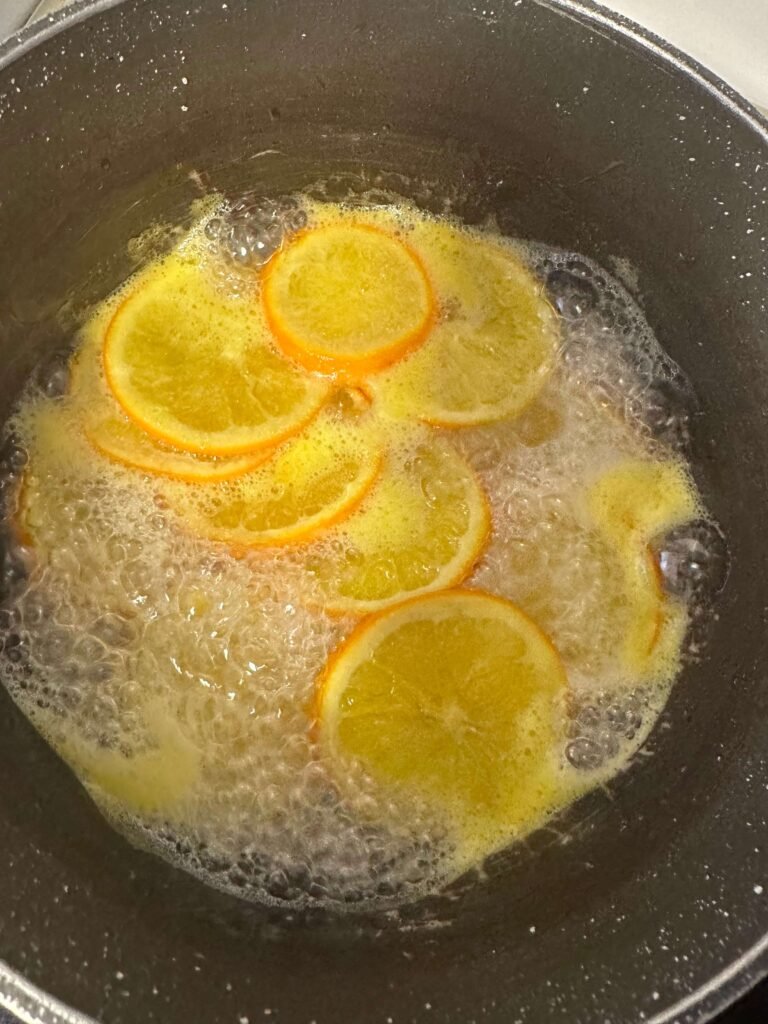 orange slices in syrup