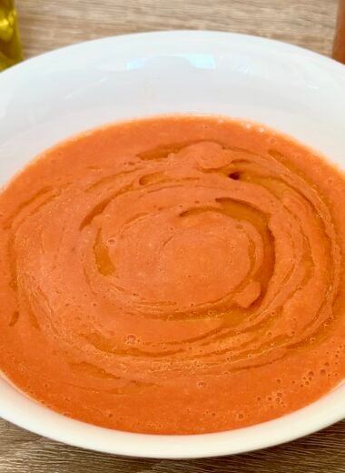 Delicious and refreshing Spanish cold soup - Gazpacho Andaluz