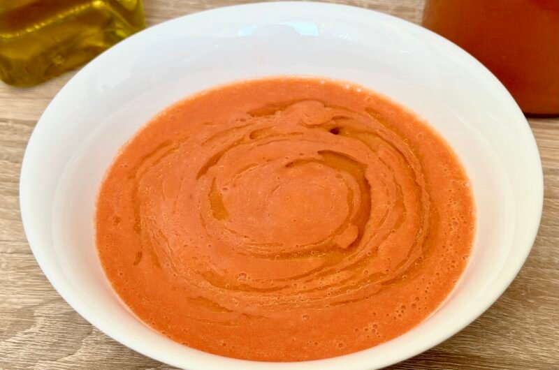 Delicious and refreshing Spanish cold soup - Gazpacho Andaluz