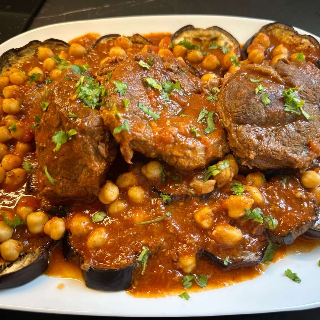 Mderbel, Tajine de Berenjena - Receta Argelina
