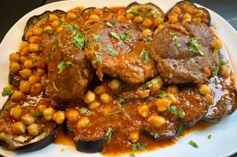 mderbel, tajine de berenjena