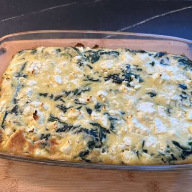 espinacas al horno con quesos y nata