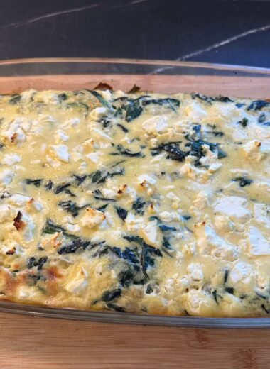 espinacas al horno con quesos y nata
