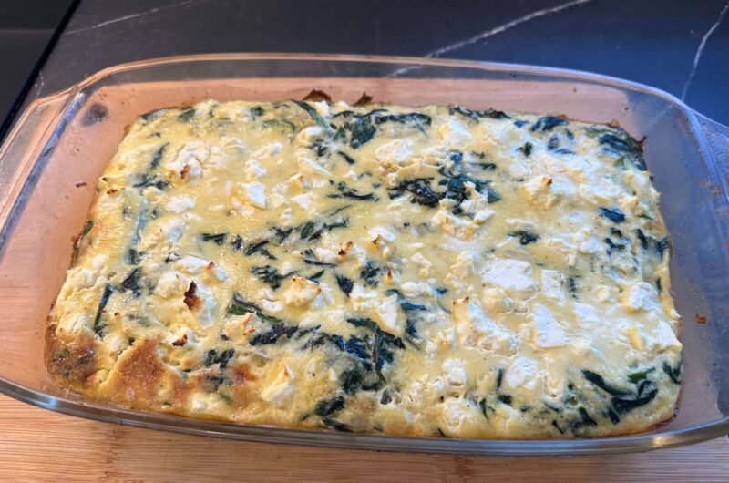 espinacas al horno con quesos y nata