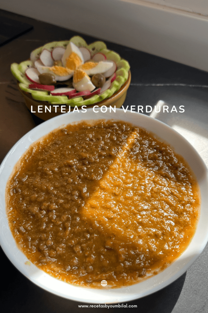 plato de lentejas con verduras ocultadas pinterest